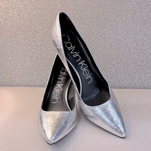 Calvin Klein Silver Heels
